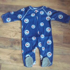 TORONTO BLUE JAYS 0-3M   Infant/Toddler  Coverall Zip Up Sleeper ROMPER 1Z